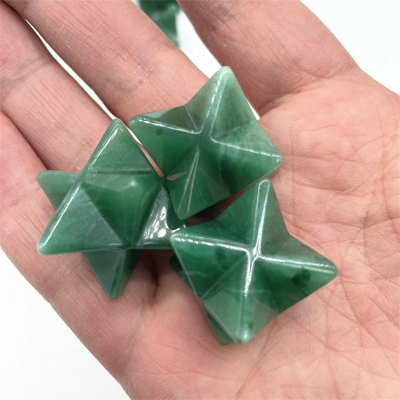 Green Aventurine Merkaba Pendant Necklace