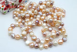 Natural Baroque Freshwater Pearl Sweater Chain Necklace