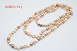 Natural Baroque Freshwater Pearl Sweater Chain Necklace