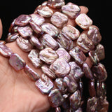 Baroque Freshwater Pearl Beads 15x18mm Purple