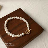 Baroque Freshwater Pearl 14K Filled Ladies Bracelet Christmas Gift