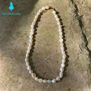 Baroque Pearl Choker Necklace Gemstone High Jewelry