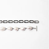 Baroque Pearl Beads Necklace Brass Plated Metal Women Jewelry Choker