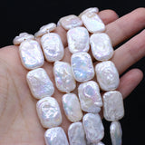 Baroque Pearl Beads Rectangle Freshwater Loose Beaded for DIY Jewelry