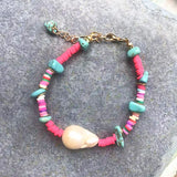 Baroque Pearl Bracelet Bohemian Style Red Women Bracelet
