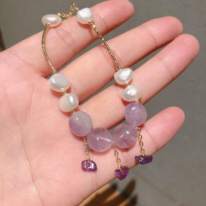 Natural Baroque Pearl Bracelet For Women Girl Lovers' Engagement