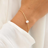 Baroque Pearl Bracelet 14K Filled Vintage Boho Charms Anklet