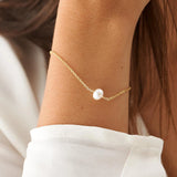 Baroque Pearl Bracelet 14K Filled Vintage Boho Charms Anklet