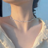 Natural Baroque Pearl Clavicle Necklace 18k Plated 32+7cm