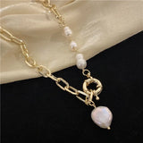 Baroque Pearl Necklace Gold-plated Long Necklace