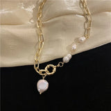 Baroque Pearl Necklace Gold-plated Long Necklace