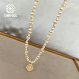 Baroque Pearl Necklace Stainless Steel Fine Jewelry