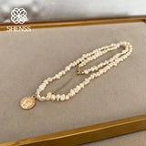 Baroque Pearl Necklace Stainless Steel Fine Jewelry