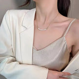 Baroque Pearl Pendant Necklace for Women, Collarbone Chain Gift