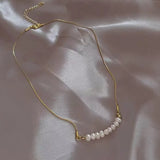 Baroque Pearl Pendant Necklace for Women, Collarbone Chain Gift