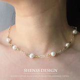 Baroque Pearl Stainless Steel Necklace