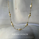 Baroque Pearl Stainless Steel Necklace