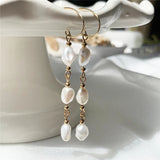 Baroque Pearls Earrings 14K Filled Drop Vintage Jewelry