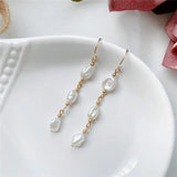 Baroque Pearls Earrings 14K Filled Drop Vintage Jewelry
