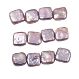 Baroque Purple Square Pearls 12mm DIY Jewelry Earrings