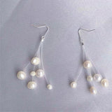 Baroque Tassel Pearl Earrings S925 Sterling Silver Drop Earrings
