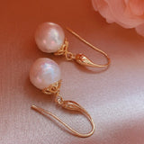 Baroque Pearl Earrings 18KGB Holiday Gift Wedding Party