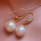 Baroque Pearl Earrings 18KGB Holiday Gift Wedding Party