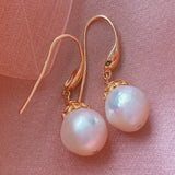 Baroque Pearl Earrings 18KGB Holiday Gift Wedding Party