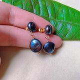 Baroque Pearl Eardrop 18k Earrings Gift for Her