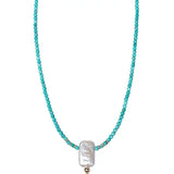 Baroque Pearl & Turquoise Mosaic Necklace