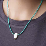 Baroque Pearl & Turquoise Mosaic Necklace