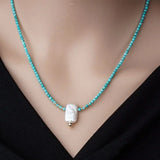 Baroque Pearl & Turquoise Mosaic Necklace