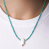 Baroque Pearl & Turquoise Mosaic Necklace