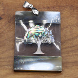 Natural Beach Shell Pendant Reiki Heal Tree of Life for Jewelry Making