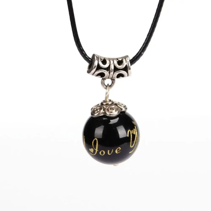 Natural Bead Pendant Love Necklace Couples Creative Gift