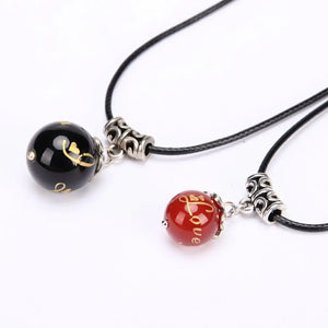 Natural Bead Pendant Love Necklace Couples Creative Gift