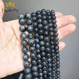Gray Labradorite Stone Round Loose Beads 6/8/10mm