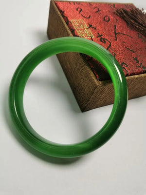 Jade Cat Eye Gemstone Bangle Bracelet 58-66mm Womens Jewelry Bangles