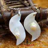 Mother of Pearl Shell Bead Earrings - Women's Men's Accessories