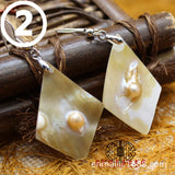 Mother of Pearl Shell Bead Earrings - Women's Men's Accessories