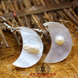 Mother of Pearl Shell Bead Earrings - Women's Men's Accessories