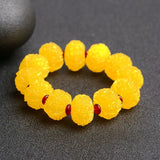 Buddha Head Beeswax Bracelet Chicken Oil Yellow Old Honey Fortune Men Women