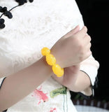 Buddha Head Beeswax Bracelet Chicken Oil Yellow Old Honey Fortune Men Women