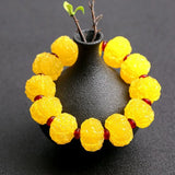 Buddha Head Beeswax Bracelet Chicken Oil Yellow Old Honey Fortune Men Women