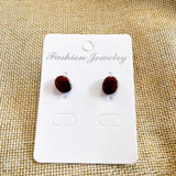 Natural Beeswax Oval Earrings Women's French Studs