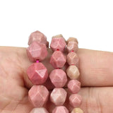 Faceted Rhodochrosite Spacer Beads 6/8/10MM
