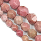 Faceted Rhodochrosite Spacer Beads 6/8/10MM