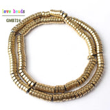 Hematite Spacer Round Beads 6x2mm 15'' 2.3mm Hole
