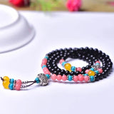 Natural Agat Stone Beads Bracelet 6mm Multi-Strand Talisman Amulet Bangles