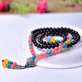 Natural Agat Stone Beads Bracelet 6mm Multi-Strand Talisman Amulet Bangles